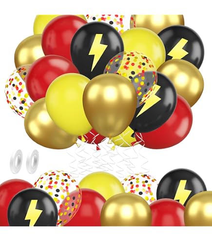 8 Palloncini A Forma Di Fulmine In Alluminio – Gialli, 81x46,5 Cm, Decorazioni Per Feste Di Compleanno E Carnevale