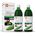 Krishna's Karela Jamun Mix Juice - 1000 ml | Enriched with Vitamin C - Vitamin A| Sugar free Juice with No Added Color or Flavour - (Pack of 2)