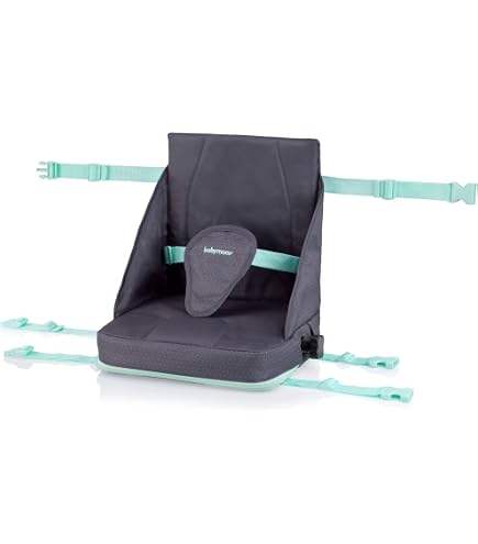 Vine Easy Seat – Siège De Chaise Haute Portable Pour Bébé – Harnais Réglable Lavable Gris – Idéal Voyage, Restaurant, Visite