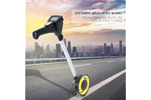 GOTOTOP Messrad Distanzmessung, klappbar, hohe Präzision, mechanisch, Radmessung mit Digital-Display, Gelb, 160 mm