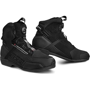 Soulier Moto Homme ILM Motorcycle Shoes For Men Black Waterproof