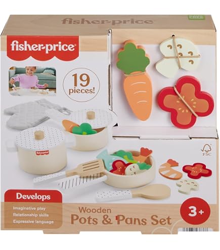 Tostadora De Juguete De Madera Con Pan, Mantequilla Y Accesorios – Set De Cocina Para Niños De 3 Años En Adelante