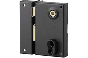 THIRARD - Boitier de serrure verticale en applique double entrée à fouillot pour entrée, gauche, axe 45mm, 73x125mm, noir