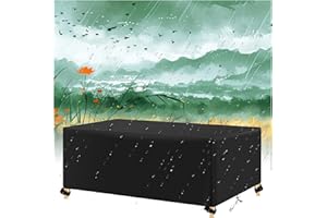 AJALGZ Funda Muebles de jardín Impermeable 350x350x90cm/LxWxH Funda Mesa Exterior Impermeable Funda para Muebles de Jardin Exterior Resistente al Viento Tela Oxford Fundas Protectoras para Sofa de Jardin