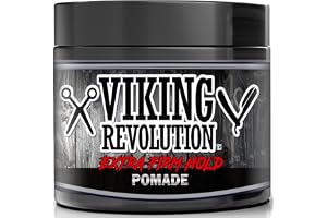 Viking Revolution Extreme Hold Pomade Men - Style & Finish Your Hair - Extra Strong, Strong Grip and High Shine for Men's Hai