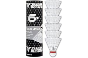 Talbot-Torro Badminton Shuttlecock Tech 450, 6 pieces, in Premium Nylon
