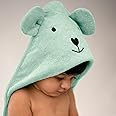 THEONI Hooded Bamboo Baby Towel – Soft, Absorbent Bath Wrap for Newborns, Infants & Toddlers | Skin-Friendly, Lightweight, 400 GSM, 85x85 cm (Mint Green)