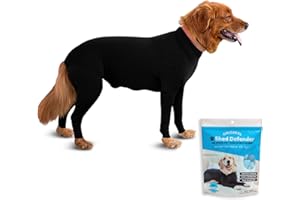 Shed Defender Body Suit for Dogs – Original –Anti Shedding Shirt, Reduce Dog Hair, Dog Onesie Surgery Recovery Suit, Anxiety, Calming, Car Seat Cover, E-Collar, Hot Spots, Jumpsuit(Black, S)