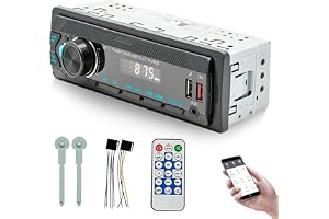 Bluetooth bilradio, 18,8 x 6,8 x 5,5 cm 1 DIN bilradio, bilradio Bluetooth, bilradio 1DIN Bluetooth för bilunderhållning och handsfree-samtal, svart, 7 färger växlingsbara, LED-display