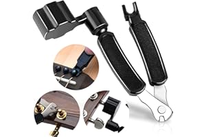 Aohcae Guitar String Winders Tool, 3 in 1 Multifunctional Guitar String Winder And Cutter Guitar Bridge Pin Puller String Instrument Repairing Accessories Guitar Accessories Kit