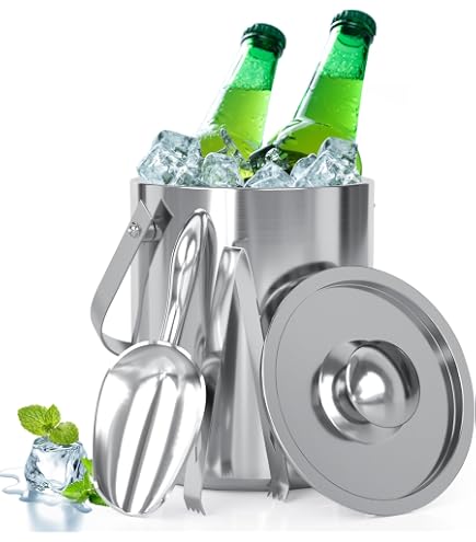 MATANA Distributeur Condiments 5 Récipients - Avec Compartiment Glace, 3 Pinces Et 3 Cuillères