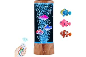SENCU Night Light Kids,Aquarium Lamp with 7 Color Changing Mood Night Lights for Home Office Living Room Decor Kids Adults Birthday Gift (Fish lamp)