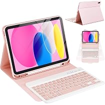 Coque Clavier AZERTY Français Bluetooth Pour IPad A16 11e/10e Génération - Magnétique, Détachable, Avec Porte-crayon, Noir