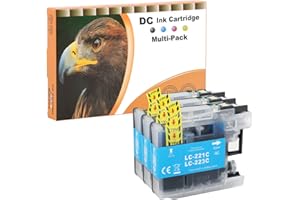 D&C 3X Cyan Farbe Druckerpatronen Kompatibel für Brother LC223Xl LC223 XL LC-223 XL LC-223XL für Brother MFC-J5720DW MFC-J680DW MFC-J880DW DCP-J4120DW DCP-J562DW MFC-J4120DW MFC-J4420DW J4420DW