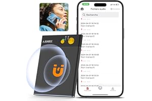 ANYQOO Dictaphone Voice Recorder, Recording Device with Transcriber by ChatGPT-4o, Bluetooth APP, Support 68 Languages, 0.22" Slim Audio Recorder, AI Noise Reduction for Listening, Meeting, Phone Calls, 64G