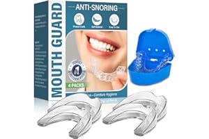 JPNK Bite per Bruxismo,Bite Notturno per Denti,Bite Anti Bruxismo, Byte Notte Automodellanti Dispositivo Antirussamento Antirumore-4 PCS