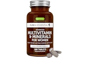 IGENNUS HEALTHCARE NUTRITION Multivitamines et Minéraux pour Femmes, Vitamines Méthylées & Bioactives, avec Fer Bisglycinate 14 mg, Libération Lente, Clean Label & 100% Vegan, 180 comprimés – par Igennus