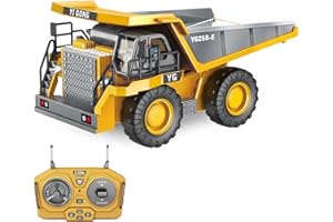 Ysityum Remote Controlled Toy, 11CH, 2.4 GHz Excavator RC, 680° Rotation, with Light and Sound, Suitable for Boys Aged 3 to 9 Years and Over (Dump Truck)