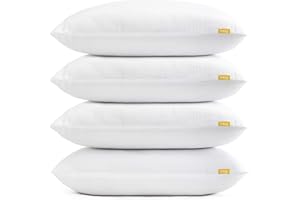 SNUG IS HAPPY SLEEP Snug Blissful Bedtime Pillows 4 Pack - Luxury Hotel Quality Pillows Medium Support for Front, Back and Side Sleepers - Eco Friendly, Hypoallergenic and Machine Washable - Pack of 4
