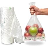 PAMPOLS 250 Biodegradable and Compostable Transparent Bags in Roll | Suitable for Food and for Transporting Any Type of Produ