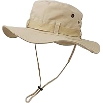 Cappello Boonie Unisex Con Protezione UV UPF 50+ - Pieghevole E Regolabile Per Pesca, Safari, Giardinaggio - Verde Mimetico - 4