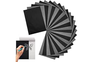 NUQIN Carbon Paper,50 Sheets Carbon Paper A4,Tracing Paper Black Graphite Paper,Carbon Copy Paper Perfect for Art Craft and Office Projects - Carbon Transfer Paper - Black