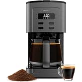Cecotec Digital Drip Coffee Maker 10 Cups - 1.2L Coffee 66 Time | 800W, Stainless Steel Finishes, Aroma Intensifier, Glass Ju