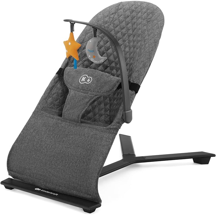 Transat Balancelle Asalvo PARADISE 2 En 1 Pour Bébé 0-13kg - Lavable, Inclinable, Musique Bluetooth, Gris