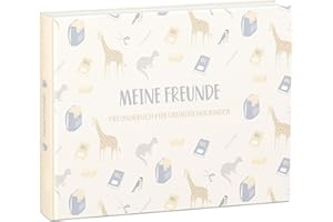 mintkind® « Mes amis d'école » pour filles et garçons – Livre d'amitié pour l'école primaire | Cadeau de rentrée des classes | Livre d'amis scolaire à remplir au design animal (nature)