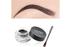 NACGUO Eyebrow Cream, Waterproof Eyebrow Gel Long Lasting Brow Pomade with Brush, Natural Versatile Tinted Brow Gel Creates Natural Looking Brows for Holiday Parties Makeup (03# Walnut)