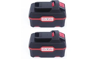 HHiMXPO Pack de Dos 20V 5.0Ah Reemplazo Li-Ion Battery Packs Compatible con la Parkside 20V Herramienta inalámbrica