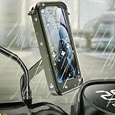 Coverzone Bisiklet Motosiklet ve Scooter i&ccedil;in Dikiz Ayna Uyumlu Telefon Tutucu Universal Modellere Uyumlu Kolay Kurulum ve Ku