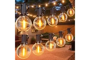 GPATIO Guirlande Guinguette 45M, Guirlandes Guinguette Exterieure 75+2 G40 IP45 Étanche Ampoule pour Jardin Terrasse Balcon Mariage Exterieure Décoration