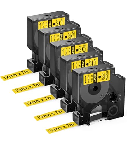 Nastro Per Etichette Dymo Compatibile Cartuccia Dymo D1 Da 12 Mm - Foto 2