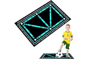 BAISHUWU Tappetino da Allenamento per Calcio, Tappetino da Calcio per Allenamento, Tappetino Allenamento Calcio, Tappetino Calcio Antiscivolo Allenamento, Tappetino Calcio Ammortizzante, 60 x 40 cm