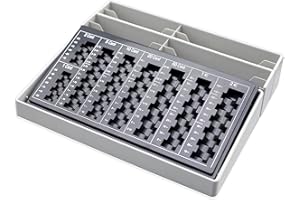 ‎EFFEKTIVO effektivo Euro Zählbrett für Münzen und Scheine Geldzählbrett Münzzählbrett mit abnehmbaren Scheinfächern