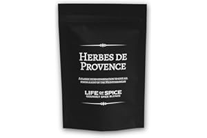 Life of Spice Herbes de Provence | Superb French Herb Blend | (18g) with Recipe Card | Rosemary, Thyme, Sage & Basil | Soupe au Pistou/Roasted Veg | Great Mediterranean Herbs | All Natural/Gluten Free
