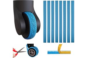 Kakveiai Lot de 8 Housses de Roue de Bagages, Roues de Bagages Housse Silicone, Réduction des Vibrations Sonores, pour la Plupart des Bagages à 8 roulettes/Protection pour roulettes de Chaise