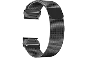 ZoRoll 22 mm Quickfit Metal Strap Compatible with Garmin Fenix E 47mm/Fenix 8 47mm/7 Pro/7/6 Pro/6/5, Stainless Steel Mesh Wristband, Replacement Band for Garmin Epix (Gen 2)/Epix