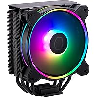 Cooler Master Hyper 212 Halo Disipador de CPU – Acabado Aluminio Negro, 4 Heat Pipes de Contacto Directo Continuo con Aletas,