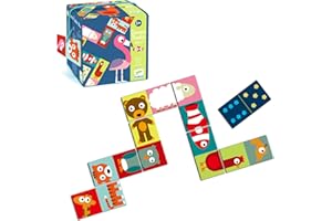 Djeco Domino Animo-Puzzle, Mehrfarbig (30)