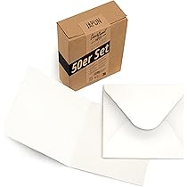 Set 20 Biglietti Pieghevoli Con Buste - DIN B6 Oversize, Bianchi, 240g/m², Per Inviti E Auguri - Foto 6