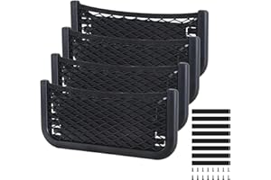 OMTOFO 4 PCS Filet Rangement pour Voiture, 26 x 12 CM Filet de Rangement, Multifonctionnel Sac Pocket Organizer de Voiture pour Ustensiles, Camping-Cars, Bateaux, Maison