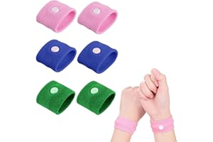 LONNALEE Bransoletka do akupresury przeciw nudnościom, idealna na nudności, ciążę morską, skuteczna i bez skutków ubocznych, 6 szt