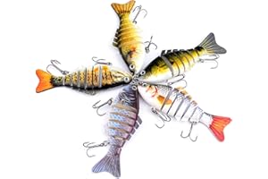 Joyeee leurre de pêche pour la Truite, Leurre Peche swimbait crankbait pour Carnassier Poisson, Brochet, Truite, appât Artificiel pour la Truite, Fishing Lure Pike Bait Set