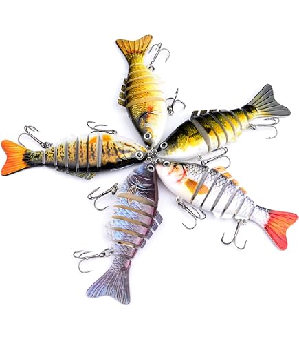 3 Leurres De Pêche Articulés - Simulation Petit Poisson | Pour Brochet, Perche, Bar | 27g - ABS Résistant