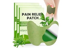PIWOSGOL Schmerzlinderung Patch, 60 Stück Wellness Pain Relief Patches, Natural Herbal Wermut Schmerzlinderungspflaster Wärmepflaster für Knie,Schulter,Rücken, Nacken, Selbstklebende