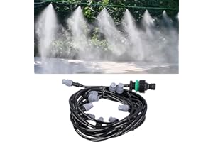 DEWIN Irrigation Pipe 10m/32.8ft 4/7 Irrigation Hose with 10 Misting Sprayer Nozzles Garden Greenhouse Terrace Watering System