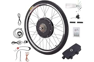 Viribus Ebike Kit de Conversion pour Vélo Électrique 26"/28" Moteur 36V 500W / 48V 1000W / 48V 1500W Roue Électrique Avant/Arrière pour Vélos Moyeu de Roue de Conversion