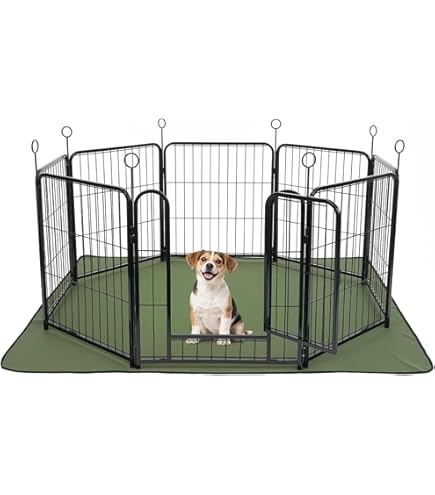 Dog Play Pen Outdoor Qianruida Dog Playpen, Dog Pen Foldable Metal